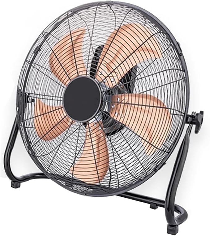 Robuster 4-Gang-Trommel-Bodenventilator, verstellbare Neigung für kraftvolle Kühlung in Haus, Garage und Werkstatt, perfekt für kleine Raumbelüftung und effiziente Luftzirkulation