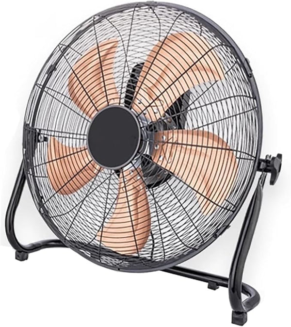 Robuster 4-Gang-Trommel-Bodenventilator, verstellbare Neigung für kraftvolle Kühlung in Haus, Garage und Werkstatt, perfekt für kleine Raumbelüftung und effiziente Luftzirkulation