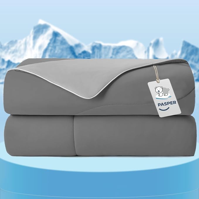 Pasper Cooling Blanket 150 x 200 cm – Q-max 0.5 – Summer Weighted Blanket | Cooling sleeping comfort with a pleasant weight