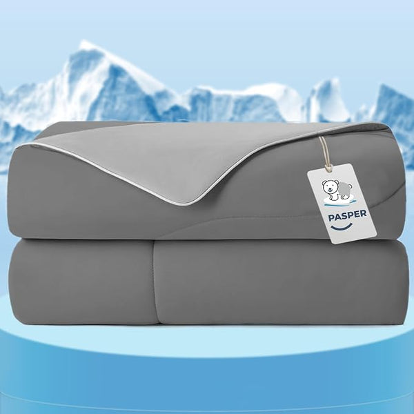 Pasper Cooling Blanket 150 x 200 cm – Q-max 0.5 – Summer Weighted Blanket | Cooling sleeping comfort with a pleasant weight